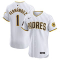 San Diego Padres Tony Fernández White Home Elite Sponsor Patch Player Jersey - XS