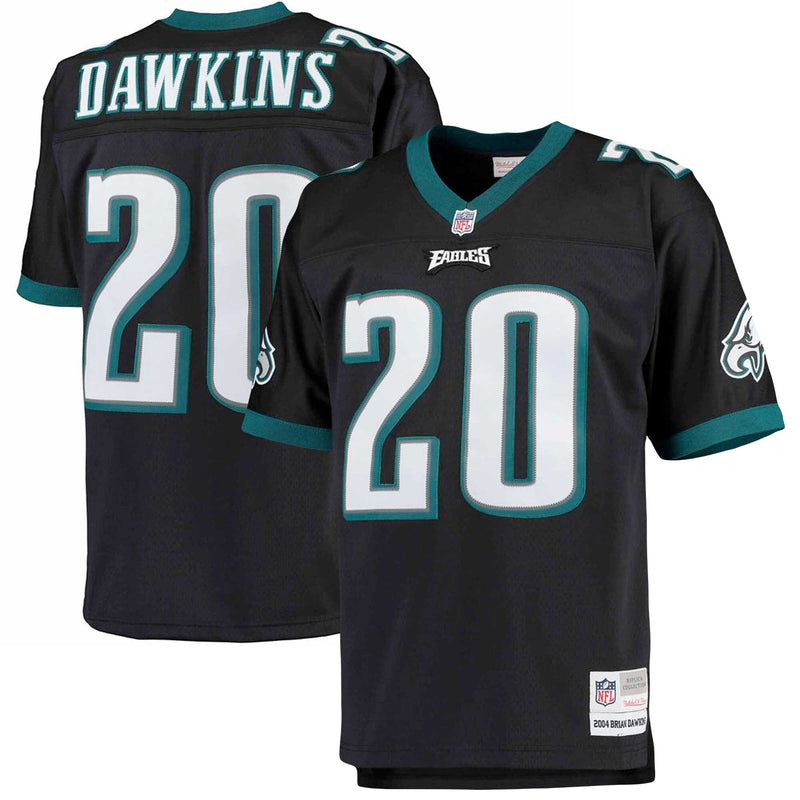 Philadelphia Eagles Brian Dawkins Black Big & Tall 2004 Retired Player Replica Jersey