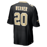 New Orleans Saints Pete Werner Black Game Jersey