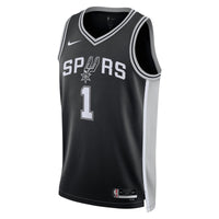 San Antonio Spurs Icon Edition Swingman Jersey - Black - Victor Wembanyama