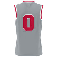#0 Ohio State Buckeyes Lightweight Basketball Fashion Jersey - Gray