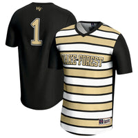 #1 Wake Forest Demon Deacons Lightweight Soccer Fashion Jersey - Black