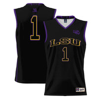 Male #1 Black LSU Tigers Lightweight Basketball Jersey