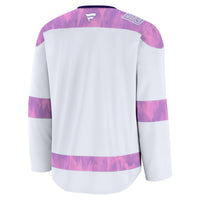 Tampa Bay Lightning White 2024 Hockey Fights Cancer Practice Jersey