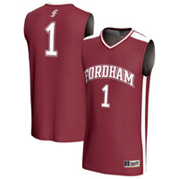 #1 Fordham Rams Lightweight Collegiate Basketball Fashion Jersey - Maroon