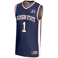 #1 Jackson State Tigers Lightweight Basketball Jersey - Navy