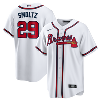 Atlanta Braves John Smoltz White Home Retired Player Replica Jersey