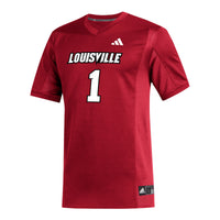 #1 Louisville Cardinals Replica Football Jersey - Red