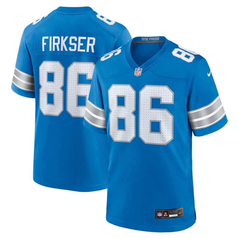 Detroit Lions Anthony Firkser Blue Team Game Jersey