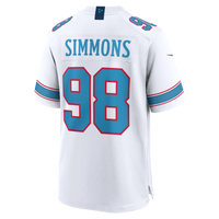 Tennessee Titans Jeffery Simmons White Game Jersey