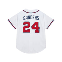 Atlanta Braves Deion Sanders White Cooperstown Collection 1992 Authentic Jersey