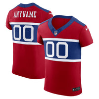New York Giants Red Alternate Elite Custom Jersey