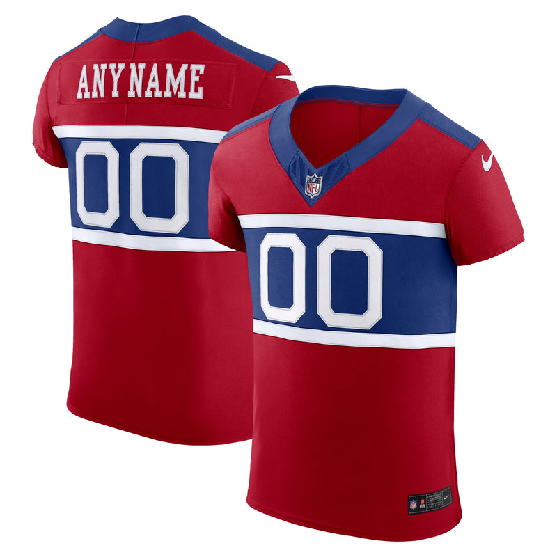 New York Giants Red Alternate Elite Custom Jersey