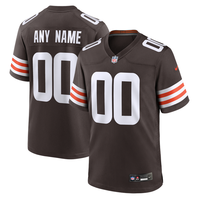 Cleveland Browns Brown Custom Game Jersey