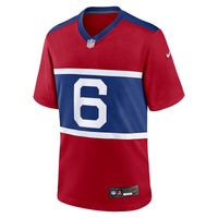 New York Giants Jaxson Dart Red Alternate Century Red Game Jersey