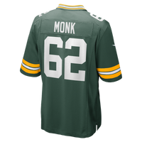 Green Bay Packers Jacob Monk Green Game Jersey