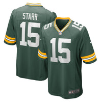 Green Bay Packers Bart Starr Green Retired Player Game Jersey