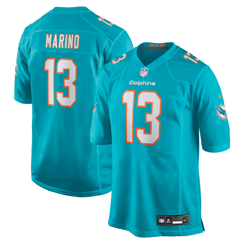 Miami Dolphins Dan Marino Aqua Game Retired Player Jersey