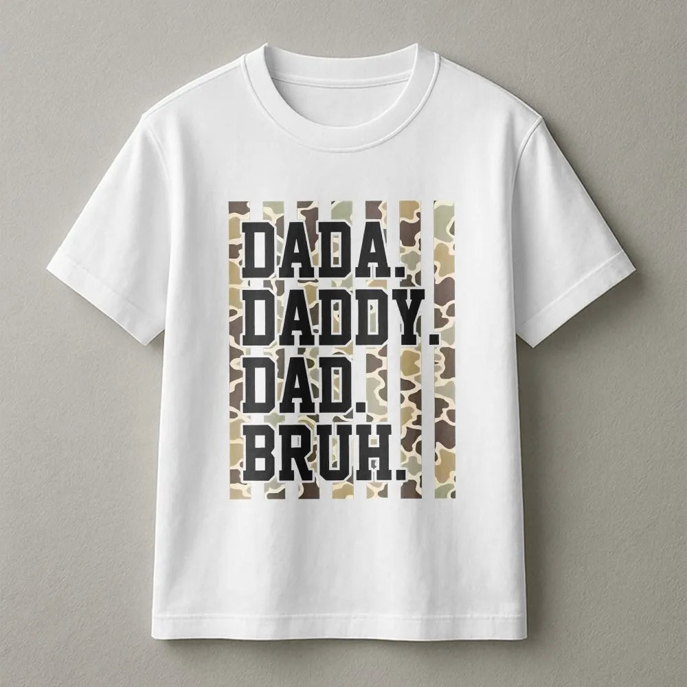 Dad Bruh Sweatshirt | Camouflage Dad Quote Graphic | Premium Cotton Blend | Funny Father's Day Gift for Him