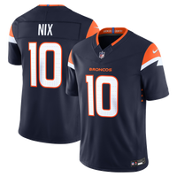 Denver Broncos Bo Nix Navy Alternate Stitched Limited Jersey