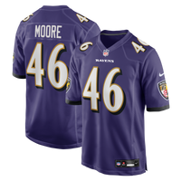 Baltimore Ravens Nick Moore Purple Game Jersey