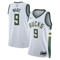 Milwaukee Bucks Association Edition Swingman Jersey - White - Kel'el Ware