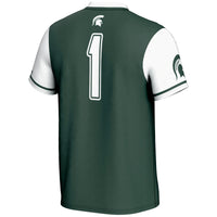 #1 Michigan State Spartans Lightweight Softball Jersey - Green