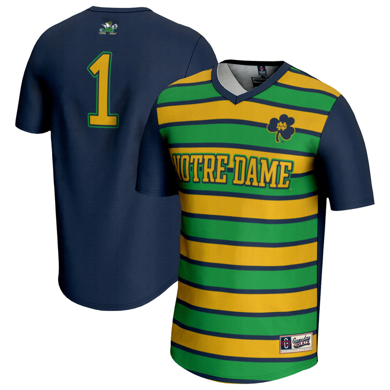 #1 Notre Dame Fighting Irish Lightweight Soccer Fashion Jersey - Navy