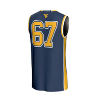 West Virginia Mountaineers Lightweight Collegiate Basketball Fashion Jersey - Navy