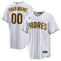 San Diego Padres White Home Replica Custom Jersey