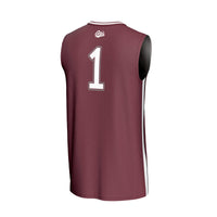 #1 Montana Grizzlies Lightweight Basketball Fashion Jersey - Maroon