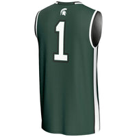 #1 Michigan State Spartans Lightweight Basketball Jersey - Green