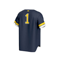 Michigan Wolverines Pick-A-Player Baseball Fashion Jersey - Navy