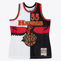 Atlanta Hawks Dikembe Mutombo 1996 Split Swingman Jersey - Black/White