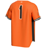 #1 Oklahoma State Cowboys Lightweight Baseball Fashion Jersey - Orange
