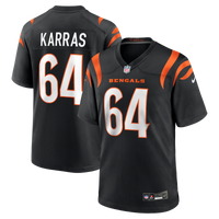Cincinnati Bengals Ted Karras Black Game Player Jersey