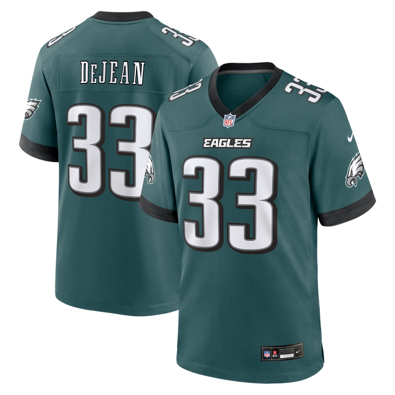 Philadelphia Eagles Cooper DeJean Midnight Green Team Game Jersey