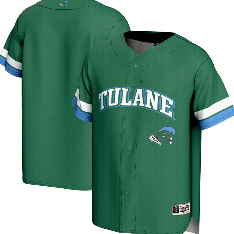 Tulane Green Wave Spirit Baseball Jersey - Green
