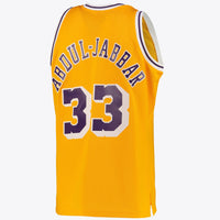 Los Angeles Lakers Kareem Abdul-Jabbar Road Swingman Jersey - Light Gold