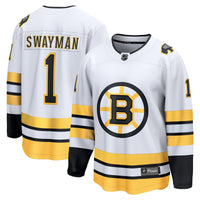 Boston Bruins Jeremy Swayman White Away Breakaway Player Jersey