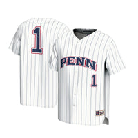 #1 Pennsylvania Quakers Lightweight Baseball Jersey - White