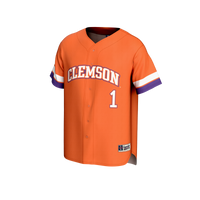 #1 Clemson Tigers Lightweight Collegiate Baseball Fashion Jersey - Orange