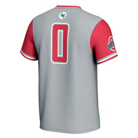 #0 Ohio State Buckeyes Lightweight Softball Jersey - Gray