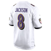 Baltimore Ravens Lamar Jackson White Game Jersey