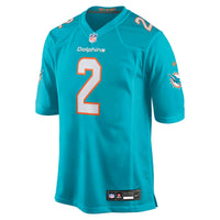 Miami Dolphins Malik Willis Aqua Game Jersey