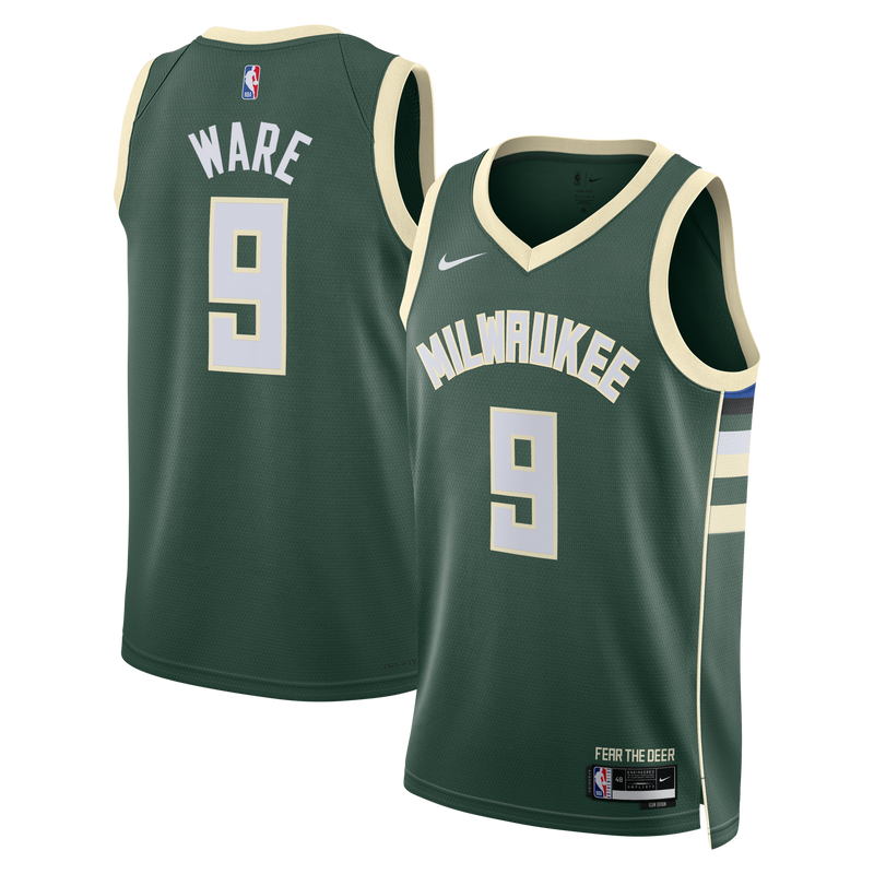 Milwaukee Bucks Icon Edition Swingman Jersey - White - Kel'el Ware