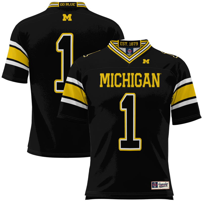 #1 Michigan Wolverines Football Jersey - Black