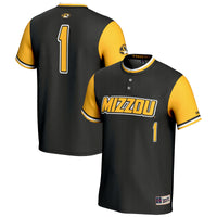 #1 Missouri Tigers Lightweight Softball Jersey - Black
