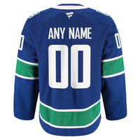 Vancouver Canucks Blue Home Authentic Pro Custom Jersey