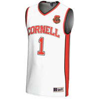 #1 Cornell Big Red Lightweight Basketball Jersey - White
